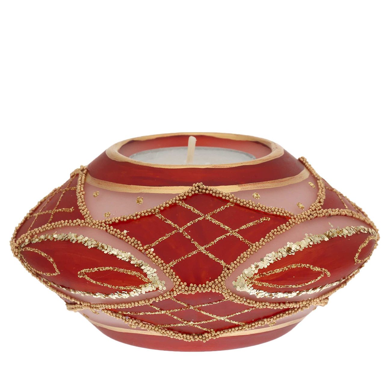 ELISSE 110*60 ROSSO CON TEALIGHT MM 38